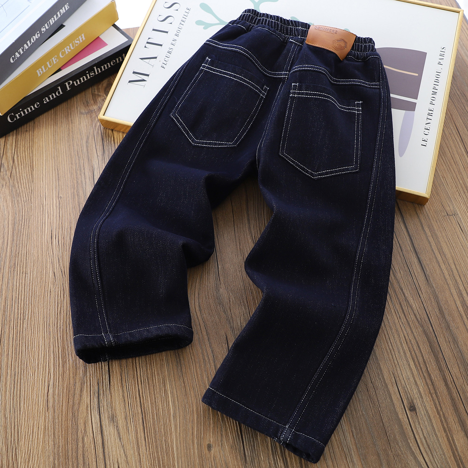 男童帅气百搭一体绒原色牛仔裤2025冬季儿童长裤中大童保暖冬棉裤,淘宝优惠券,粉丝福利购,淘宝优惠卷