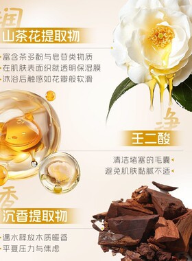 奢此山茶花沐浴露持久留香伪体香500ml大容量保湿香氛沐浴乳液
