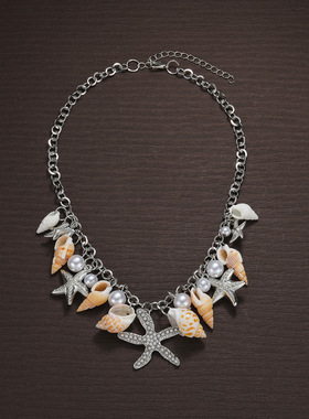 海星随机海螺珍珠吊坠合金