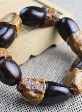 缅茄菩提子佛珠手链饰品 缅茄果念珠手串手珠