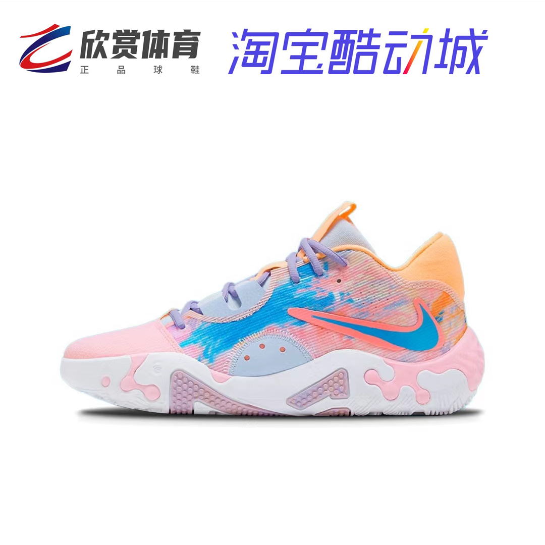 Nike耐克保罗乔治6代PG6泡椒腰果花蓝色低帮实战篮球鞋DH8447-400 - 图1