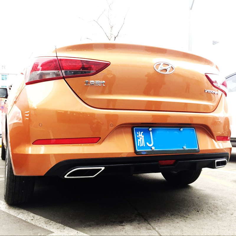 现代悦纳后唇后包围后扰流 改装专用后保险杠护板后唇尾唇运动款