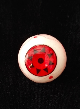 2cm直径眼球火影忍者写轮眼血轮眼眼睛项链吊坠包链手机绳挂件