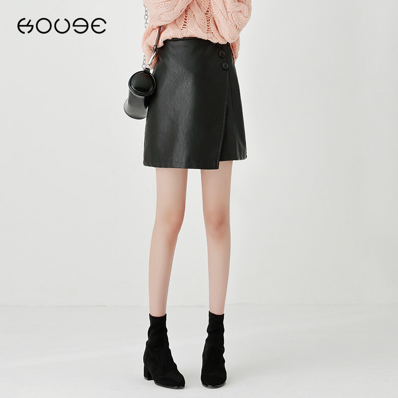 小2020新款高腰不规则a字裙半身裙 蔻戈半身裙