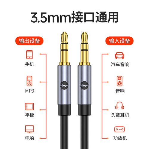 古尚古aux音频线车用连接线3.5mm双头手机音频输出转接线电脑音响转换汽车载播放器头戴式耳机通用aus两头 - 图1