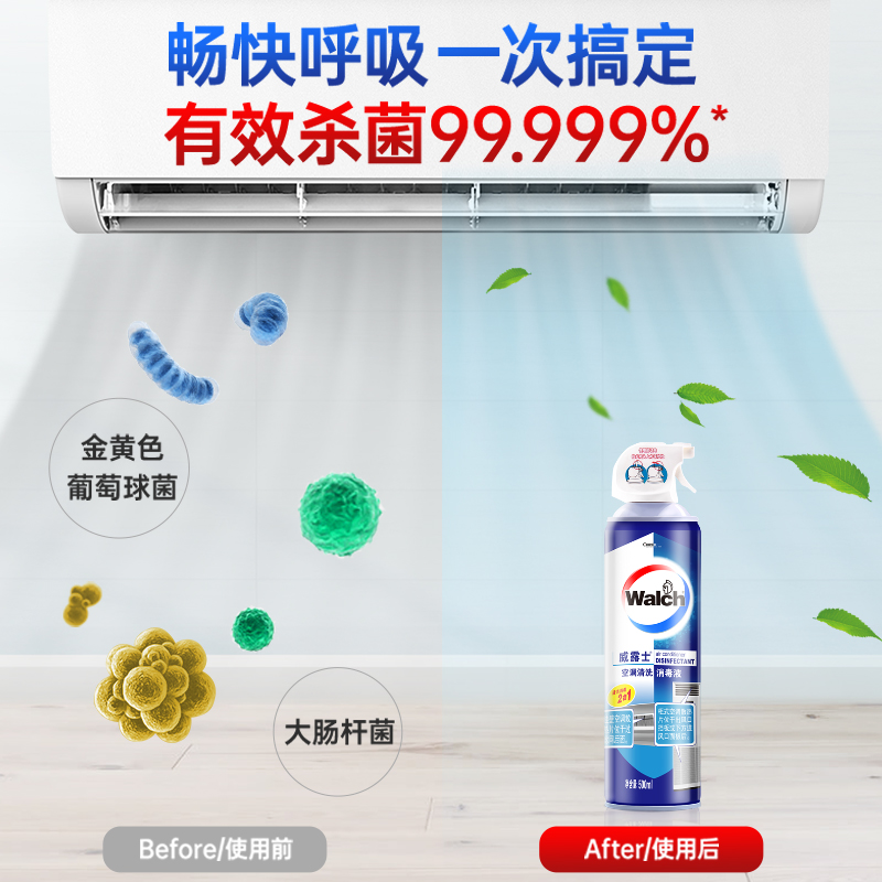 威露士空调清洁剂500ml杀菌消毒液清洗剂内外机专用-25年3月到期 - 图3