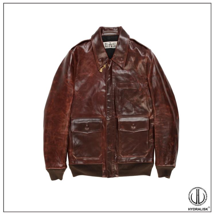 HDK(海觉) 18FW HORWEEN A2 茶芯牛皮 皮衣 余文乐 - 图0