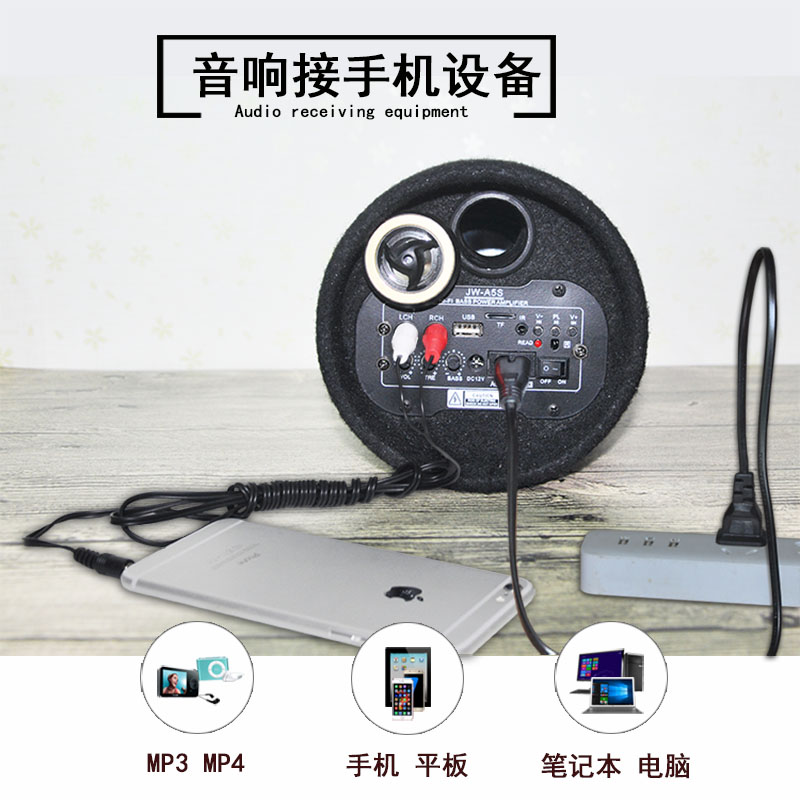 车载蓝牙重低音炮12V汽车摩托货车24v专用音改装无线音箱小钢炮