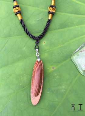 荷瓣项链-木质纯银女士男士