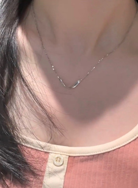 若隐微笑项链女轻奢小众简约气质