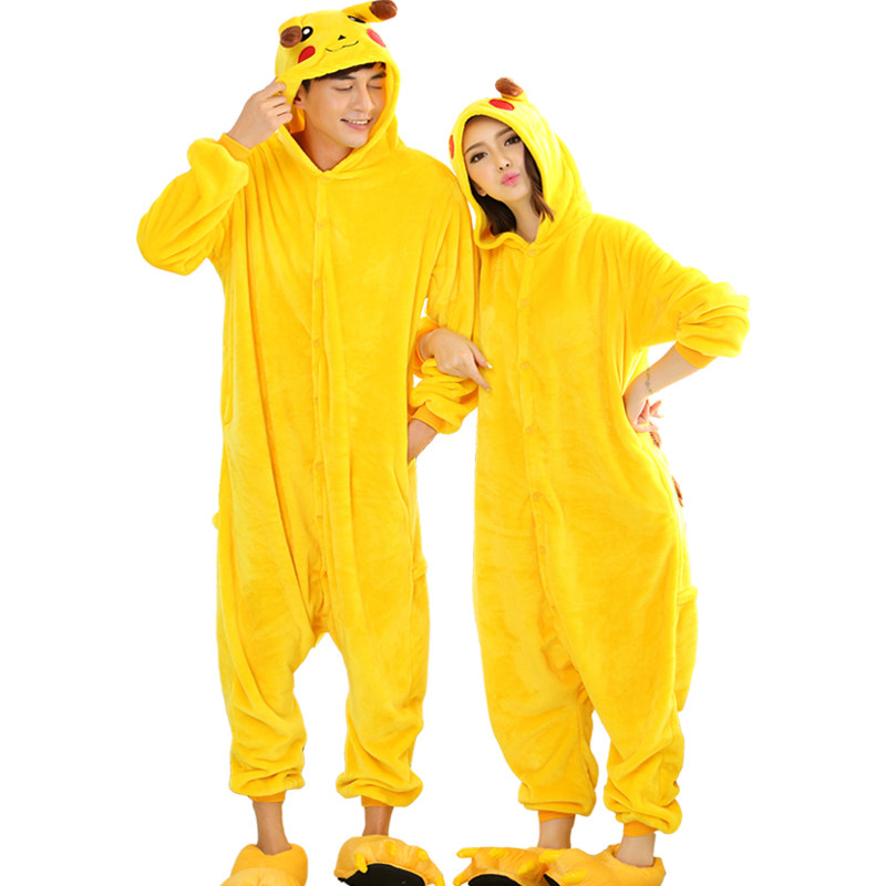 卡通连体秋冬恐龙皮卡丘成人睡衣 爱梦语睡衣/家居服套装