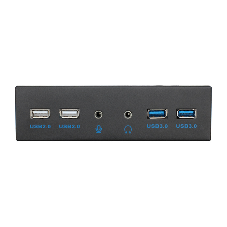 铁壳USB3.0光驱位前置面板2*USB3.0+2*USB2.0+高保真音频扩展3015 - 图1