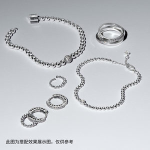 [新品]Pandora潘多拉串珠耳环银色金色简约日常百搭礼物轻奢