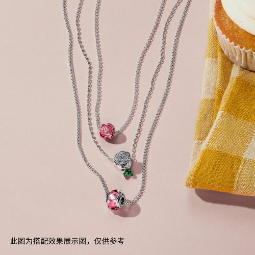 [618狂欢节]Pandora潘多拉925银项链颈饰DIY设计素链小众独特礼物 - 图1