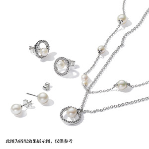 [新品]Pandora潘多拉珍珠Pavé密镶锁骨链颈饰轻奢送女友精致高级