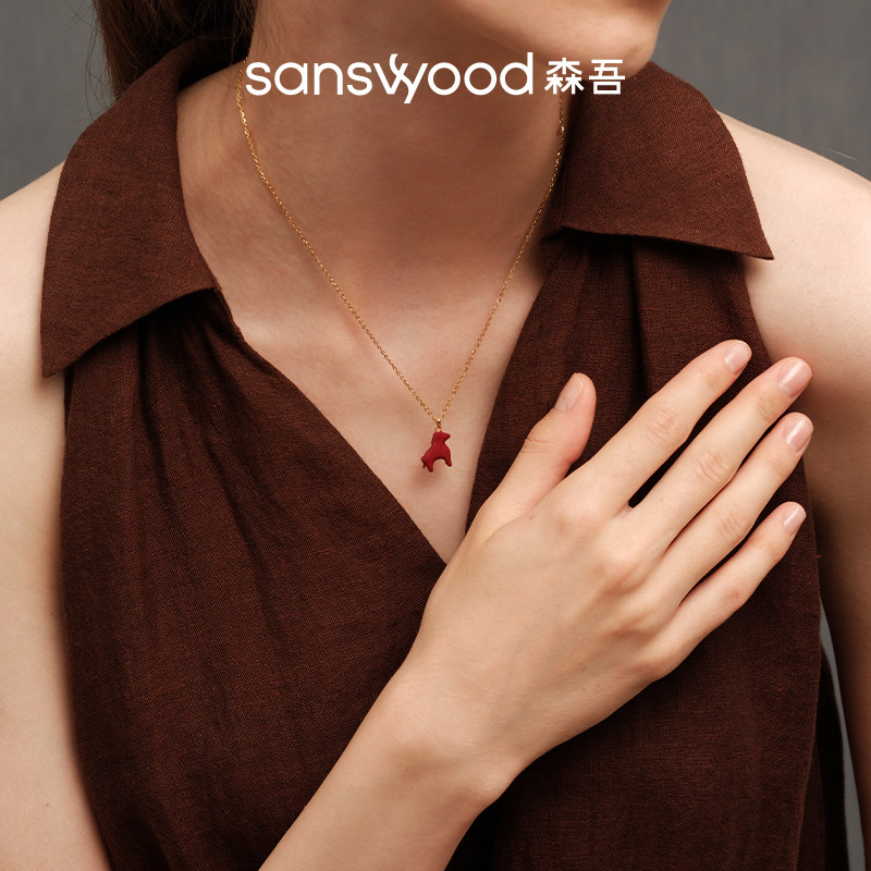 sanswood森吾《喜跃》马年珐琅项链创意卡通彩色毛衣链新年礼物,淘宝优惠券,粉丝福利购,淘宝优惠卷