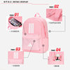 Adidas Pink School Bag Women's Bag 2026 New Travel Backpack Computer Bag Sports Bag Large Capacity Backpack