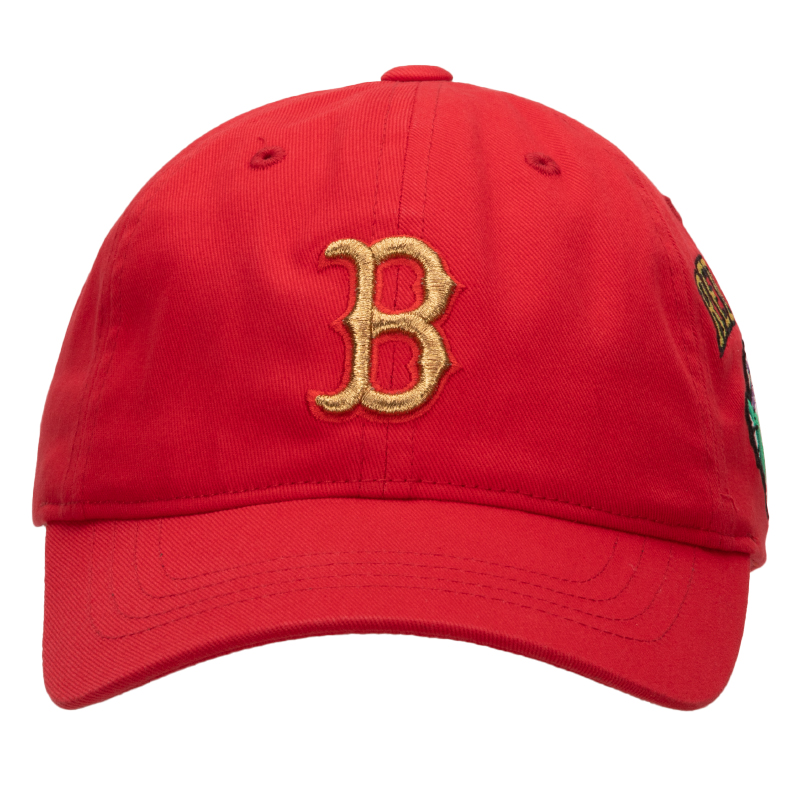 MLB官方儿童帽男女童新年款龙年潮趣棒球帽运动帽鸭舌帽红色帽子 - 图3