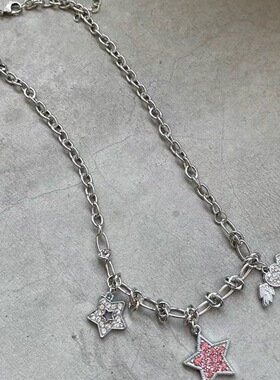 镶钻翅膀项链链条星星星星
