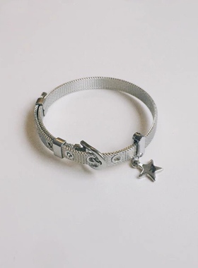 涩谷辣妹亚文化甜酷星星Y2K原宿辣妹朋克摇滚手环手链可调节男女