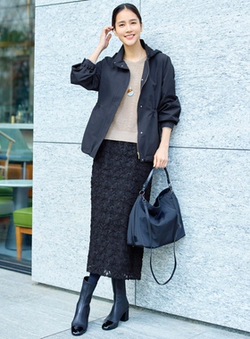 自由区优雅气质感日杂刊登亮点单品双色亚克力项链女ONWARD