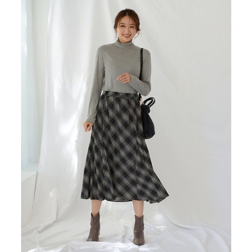 any FAM可机洗日系感半身裙通勤OL秋冬新款女士高腰慵懒适宜 - 图2