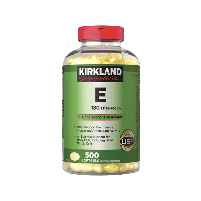 美国kirkland/柯克兰 维生素e精华软胶囊VE精华营养500粒/瓶 - 图0