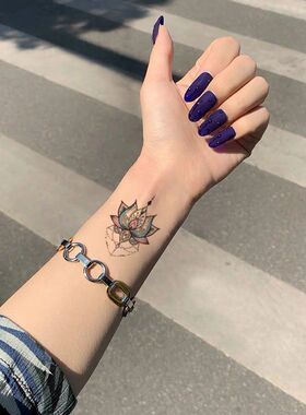 纹身贴梵境莲花图腾瑜
