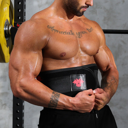 地狱犬钢骨加强束腰健身训练护腰带运动跑步燃脂暴汗支撑保护腰带 - 图1