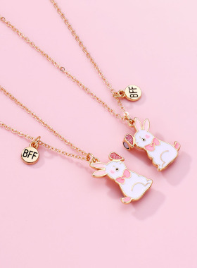 兔子项链手链钥匙扣儿童九件套