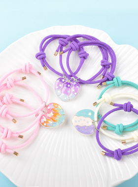 lovecryst闺蜜编织卡通磁吸手链