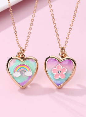 十字链儿童开合吊坠闺蜜项链DIY