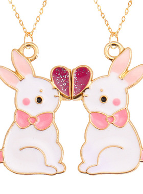 好朋友磁吸项链儿童闺蜜信物一对