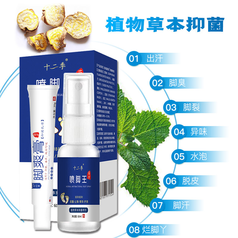 脚气脱皮烂脚丫狼毒泡脚脚臭喷剂 十二季皮肤消毒护理（消）