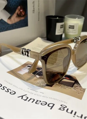 太阳眼镜果冻色2023女偏光墨镜防紫外线TR街拍感GM新