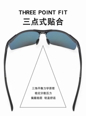 驾驶镜墨镜铝镁合金2206太阳镜骑行眼镜运动时尚钓鱼半框偏光