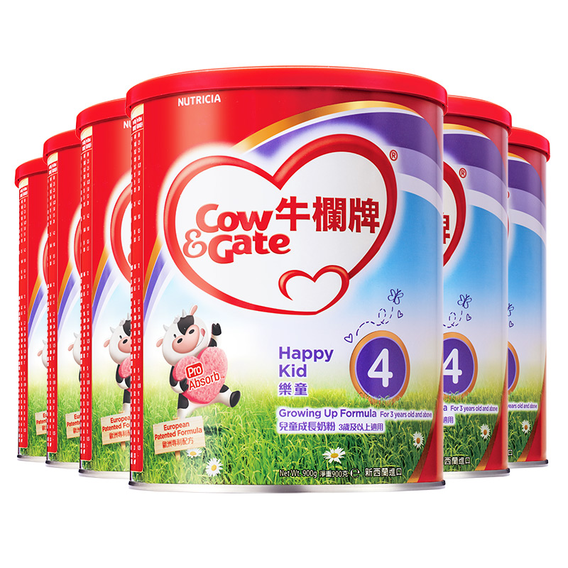 牛栏牌海外旗舰店Cow&Gate/中国香港版牛栏牌乐童4段奶粉新西兰六罐装0