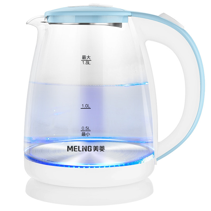 美菱玻璃烧水热水电热保温器快茶壶 美菱麟昊电热水壶