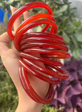 鸿运当头红玛瑙女款中国风美人镯