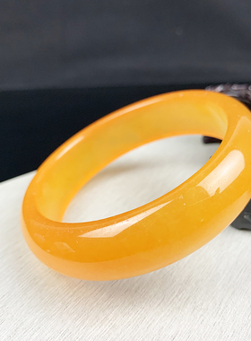 天然巴西冰种帝王黄包邮玉髓手镯