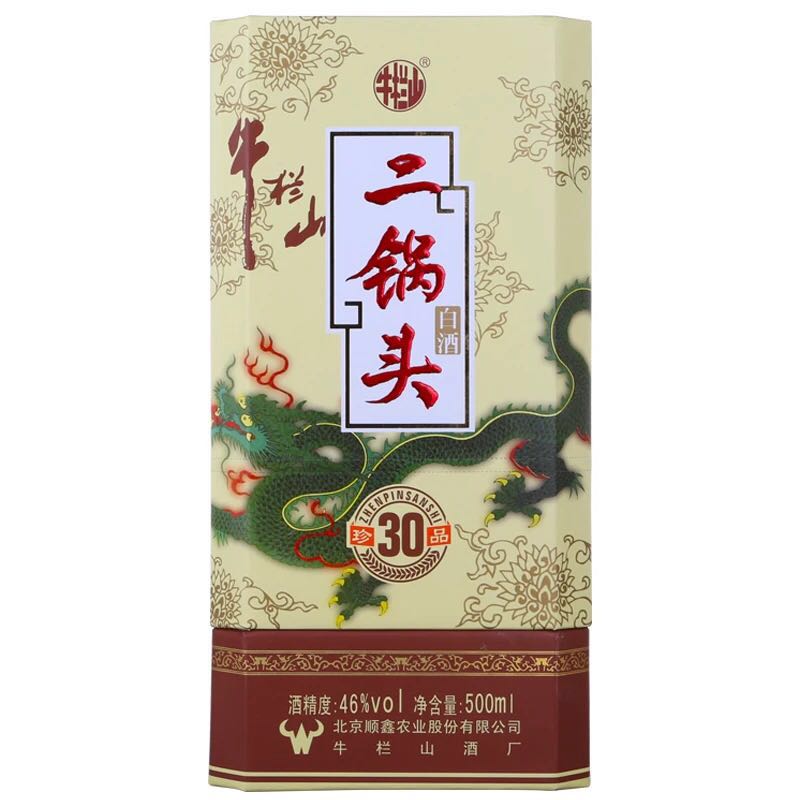 牛栏山二锅头珍品30年46度牛栏山青龙500mlx6清香型白酒