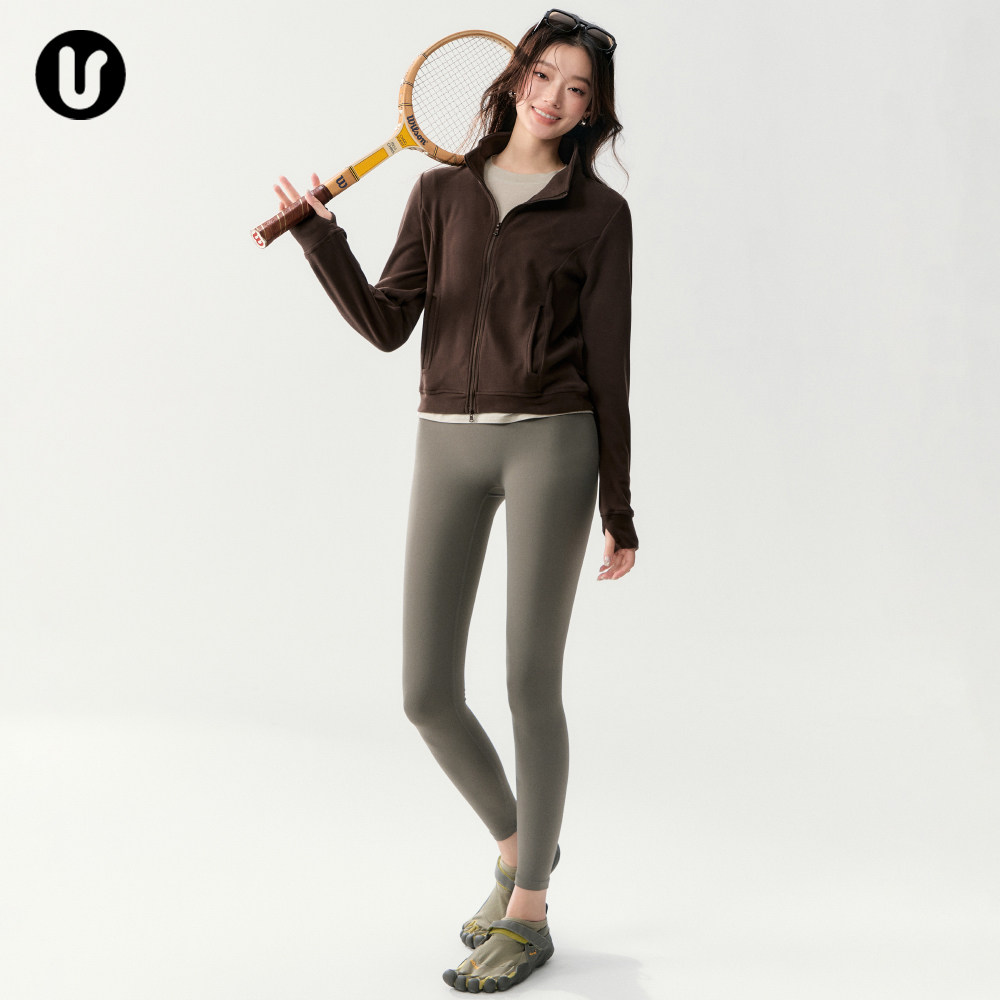 瑜伽外套女秋冬加绒高领运动长袖户外跑步防风保暖健身服上衣套装,淘宝优惠券,粉丝福利购,淘宝优惠卷