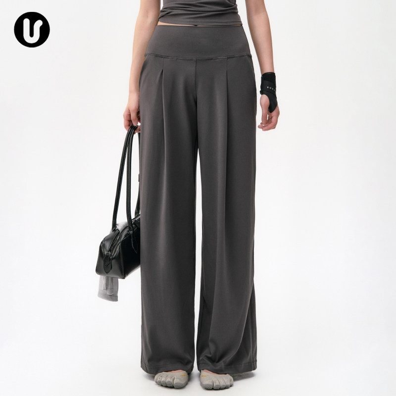 速干运动长裤女普拉提训练宽松休闲直筒瑜伽裤户外跑步健身阔腿裤,淘宝优惠券,粉丝福利购,淘宝优惠卷