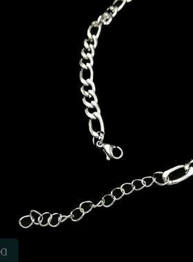 项间的一抹生机钛钢项链锁骨链