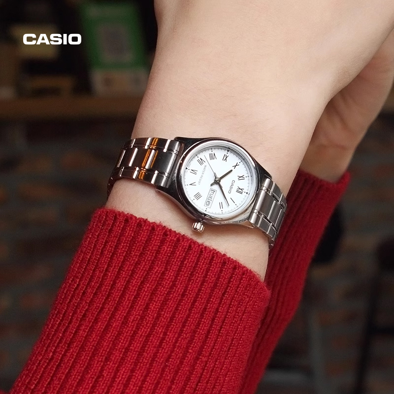 卡西欧旗舰店MTP-V005L防水休闲石英考试专用手表男官网官方正品 - 图1