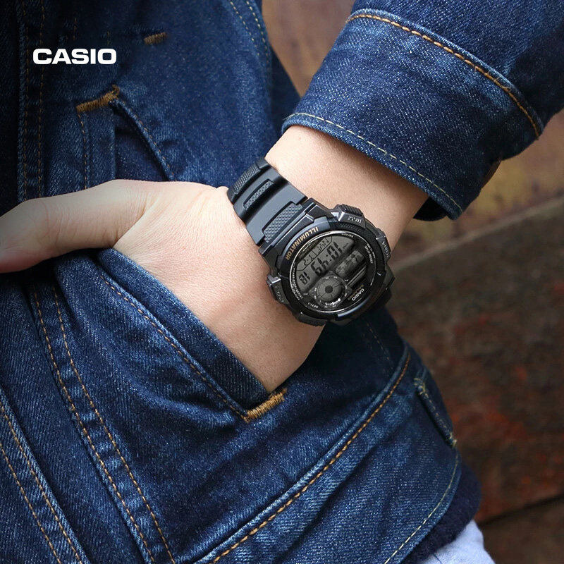 卡西欧旗舰店ae-1000w潮流防水手表 casio手表海外日韩腕表