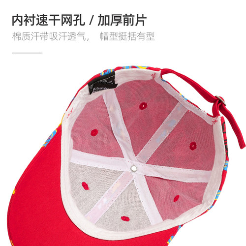 儿童帽子遮阳春秋季宝宝棒球帽女童夏天个性涂鸦嘻哈男童鸭舌帽潮 - 图1