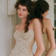 LaceMade White Moon Dream Weaver French Retro Romantic Lace Mesh Fishbone Bra Skirt Fairy Skirt Suit