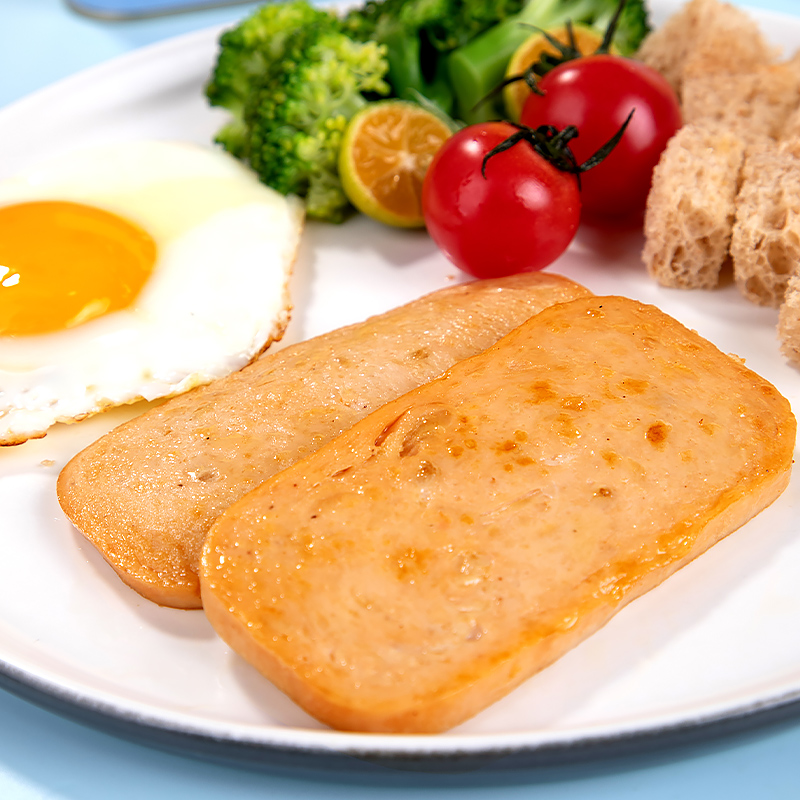 橙子快跑鸡胸午餐肉罐头高蛋白代健身即食鸡肉轻餐熟食罐头食品