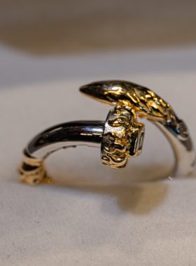 鎏金925银宝石戒指设计感可定制